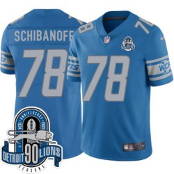 Lions #78 Alex Schibanoff 1934-2023 90 Seasons Anniversary Patch Jersey -Blue