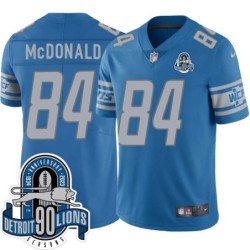 Lions #84 Shaun McDonald 1934-2023 90 Seasons Anniversary Patch Jersey -Blue