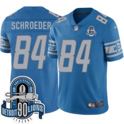 Lions #84 Bill Schroeder 1934-2023 90 Seasons Anniversary Patch Jersey -Blue