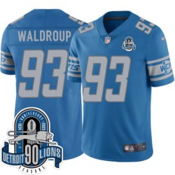 Lions #93 Kerwin Waldroup 1934-2023 90 Seasons Anniversary Patch Jersey -Blue