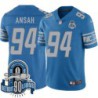 Lions #94 Ezekiel Ansah 1934-2023 90 Seasons Anniversary Patch Jersey -Blue