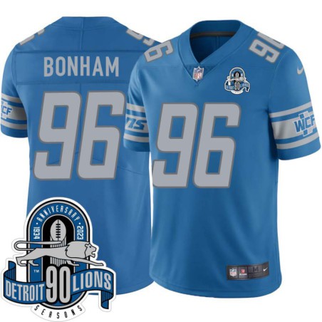 Lions #96 Shane Bonham 1934-2023 90 Seasons Anniversary Patch Jersey -Blue