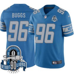 Lions #96 Isaiah Buggs 1934-2023 90 Seasons Anniversary Patch Jersey -Blue