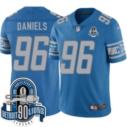 Lions #96 Mike Daniels 1934-2023 90 Seasons Anniversary Patch Jersey -Blue