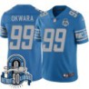 Lions #99 Julian Okwara 1934-2023 90 Seasons Anniversary Patch Jersey -Blue