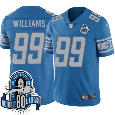 Lions #99 Brian Williams 1934-2023 90 Seasons Anniversary Patch Jersey -Blue