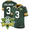 Packers #3 Ben Agajanian 1919-2023 95 Year ANNI Patch Jersey -Green