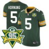 Packers #5 Paul Hornung 1919-2023 95 Year ANNI Patch Jersey -Green