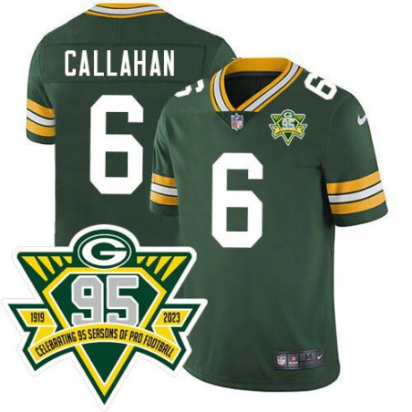 Packers #6 Joe Callahan 1919-2023 95 Year ANNI Patch Jersey -Green