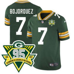 Packers #7 Corey Bojorquez 1919-2023 95 Year ANNI Patch Jersey -Green