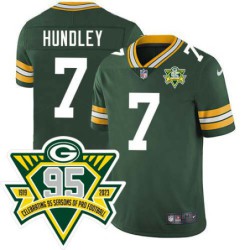 Packers #7 Brett Hundley 1919-2023 95 Year ANNI Patch Jersey -Green