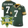 Packers #7 Walt Schlinkman 1919-2023 95 Year ANNI Patch Jersey -Green