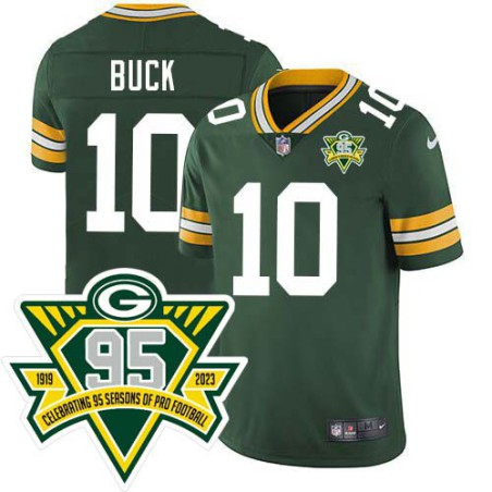 Packers #10 Cub Buck 1919-2023 95 Year ANNI Patch Jersey -Green