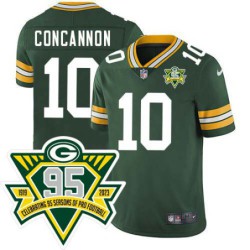 Packers #10 Jack Concannon 1919-2023 95 Year ANNI Patch Jersey -Green