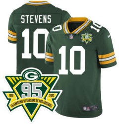 Packers #10 Billy Stevens 1919-2023 95 Year ANNI Patch Jersey -Green