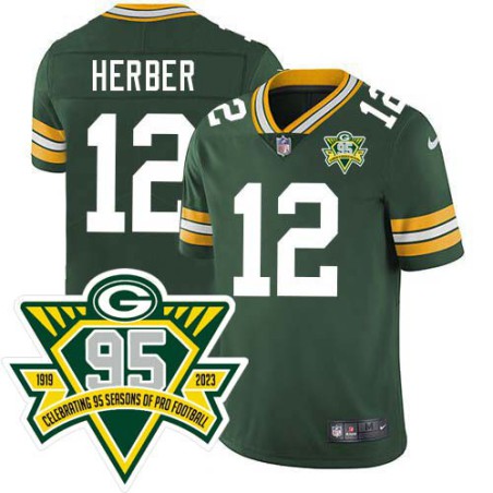 Packers #12 Arnie Herber 1919-2023 95 Year ANNI Patch Jersey -Green