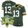 Packers #13 Jake Allen 1919-2023 95 Year ANNI Patch Jersey -Green