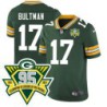 Packers #17 Art Bultman 1919-2023 95 Year ANNI Patch Jersey -Green