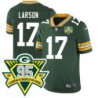 Packers #17 Ojay Larson 1919-2023 95 Year ANNI Patch Jersey -Green