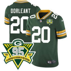 Packers #20 Makinton Dorleant 1919-2023 95 Year ANNI Patch Jersey -Green