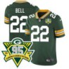 Packers #22 Kahlil Bell 1919-2023 95 Year ANNI Patch Jersey -Green