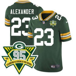 Packers #23 Jaire Alexander 1919-2023 95 Year ANNI Patch Jersey -Green