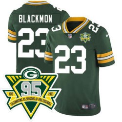 Packers #23 Roosevelt Blackmon 1919-2023 95 Year ANNI Patch Jersey -Green