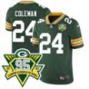 Packers #24 Lavon Coleman 1919-2023 95 Year ANNI Patch Jersey -Green