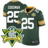 Packers #25 Les Goodman 1919-2023 95 Year ANNI Patch Jersey -Green