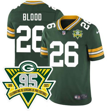 Packers #26 Johnny Blood 1919-2023 95 Year ANNI Patch Jersey -Green