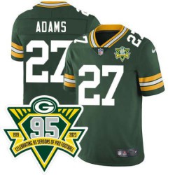 Packers #27 Chet Adams 1919-2023 95 Year ANNI Patch Jersey -Green