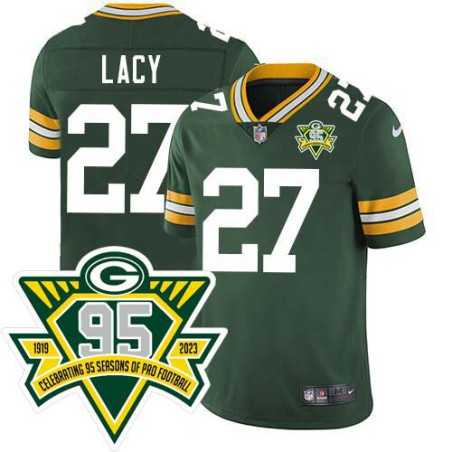 Packers #27 Eddie Lacy 1919-2023 95 Year ANNI Patch Jersey -Green