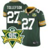 Packers #27 Chuck Tollefson 1919-2023 95 Year ANNI Patch Jersey -Green