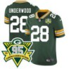 Packers #28 Brandon Underwood 1919-2023 95 Year ANNI Patch Jersey -Green