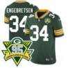 Packers #34 Tiny Engebretsen 1919-2023 95 Year ANNI Patch Jersey -Green