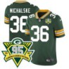 Packers #36 Mike Michalske 1919-2023 95 Year ANNI Patch Jersey -Green