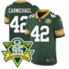 Packers #42 Al Carmichael 1919-2023 95 Year ANNI Patch Jersey -Green