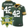 Packers #42 Leroy Schoemann 1919-2023 95 Year ANNI Patch Jersey -Green