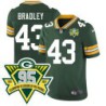 Packers #43 Hunter Bradley 1919-2023 95 Year ANNI Patch Jersey -Green