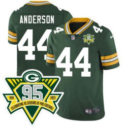 Packers #44 Donny Anderson 1919-2023 95 Year ANNI Patch Jersey -Green