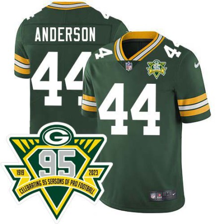 Packers #44 Vickey Ray Anderson 1919-2023 95 Year ANNI Patch Jersey -Green