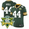 Packers #44 Bob Kroll 1919-2023 95 Year ANNI Patch Jersey -Green