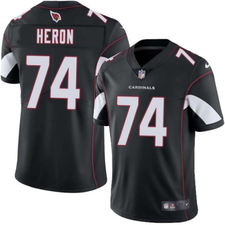 Cardinals #74 Fred Heron Stitched Black Jersey