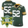 Packers #52 Clay Matthews 1919-2023 95 Year ANNI Patch Jersey -Green