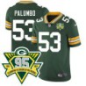 Packers #53 Sam Palumbo 1919-2023 95 Year ANNI Patch Jersey -Green