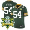 Packers #54 Victor Aiyewa 1919-2023 95 Year ANNI Patch Jersey -Green