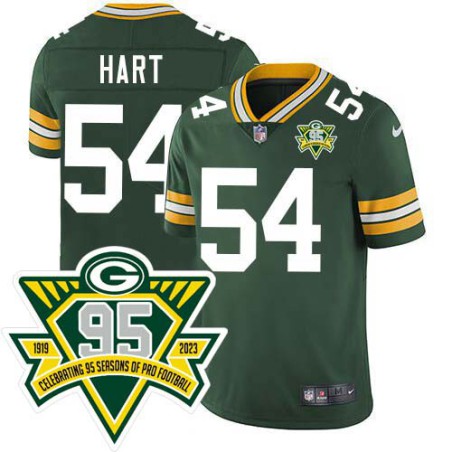 Packers #54 Derek Hart 1919-2023 95 Year ANNI Patch Jersey -Green