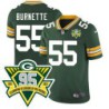 Packers #55 Reggie Burnette 1919-2023 95 Year ANNI Patch Jersey -Green