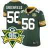 Packers #56 Tom Greenfield 1919-2023 95 Year ANNI Patch Jersey -Green