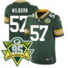 Packers #57 Ray Wilborn 1919-2023 95 Year ANNI Patch Jersey -Green